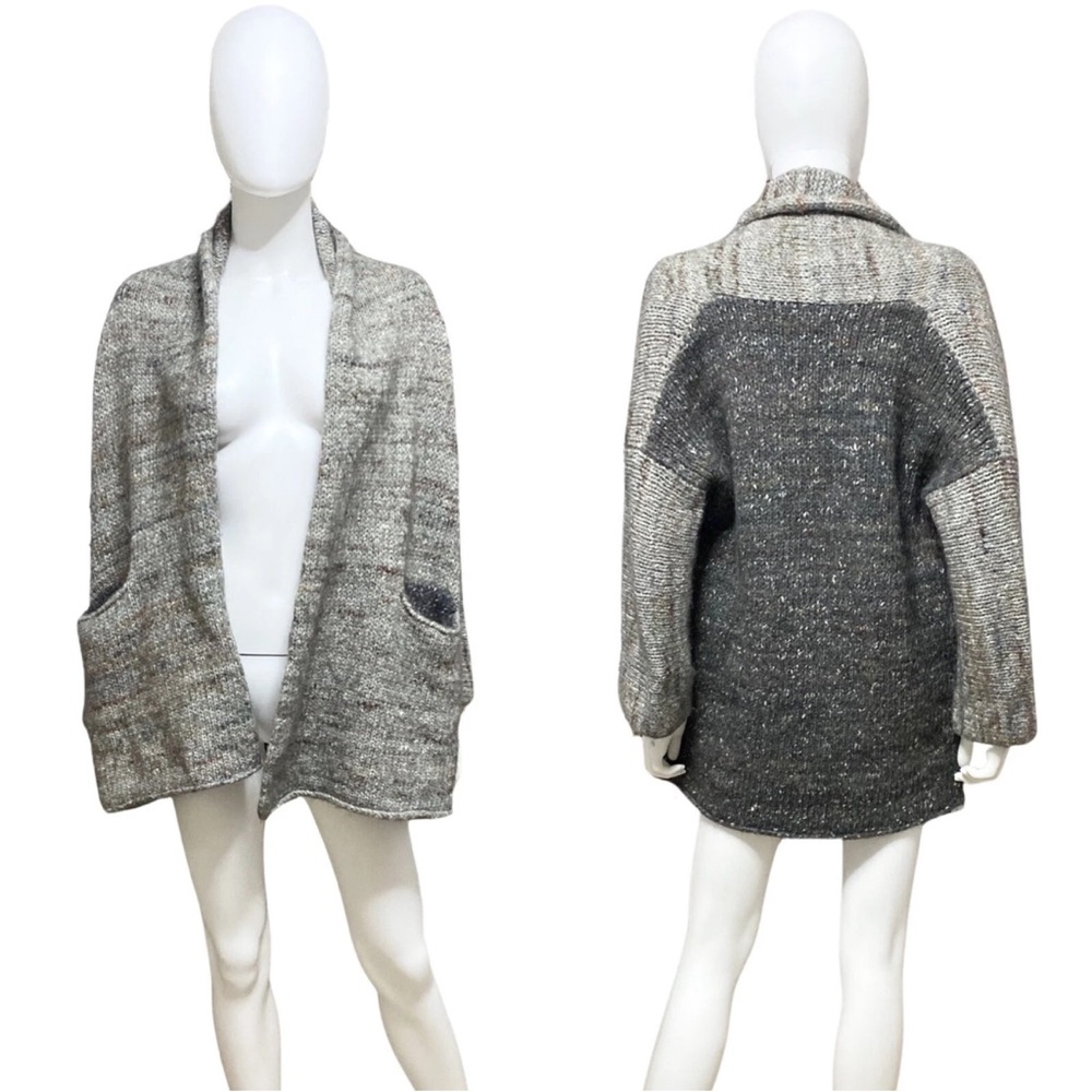 Zadig & Voltaire Gray Marled Knit Cardigan